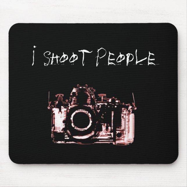 Mousepad VERMELHO do PRETO da CÂMERA da VISÃO do RAIO X - (Frente)