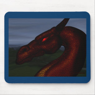 Mousepad vermelho-dragão