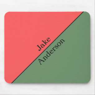 Mousepad Vermelho e Verde 45 Graus Minimalista