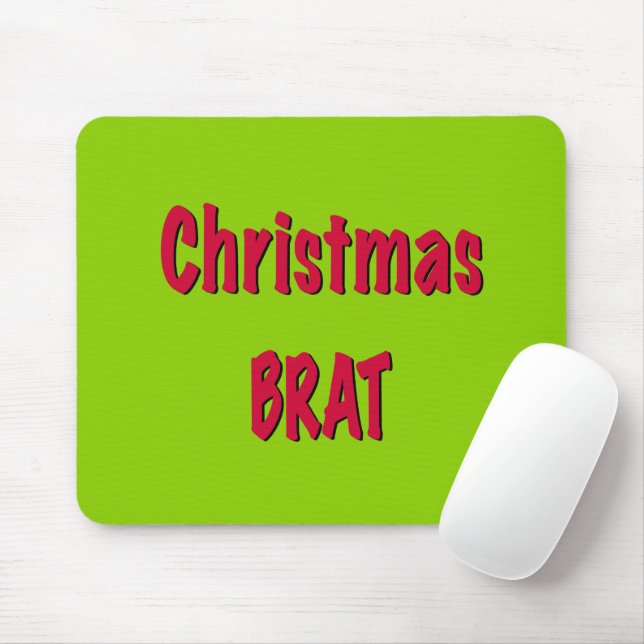 Mousepad Vermelho Natal E Verde Brat (Com mouse)