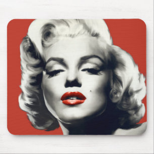 Mousepad Vermelho nos lábios vermelhos Marilyn