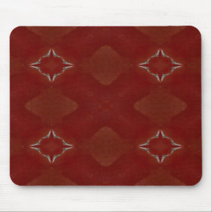 Mousepad Vermelho, ouro, e caleidoscópio branco 1
