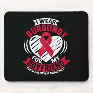 Mousepad Vermelho para a consciência do neurismo do cérebro