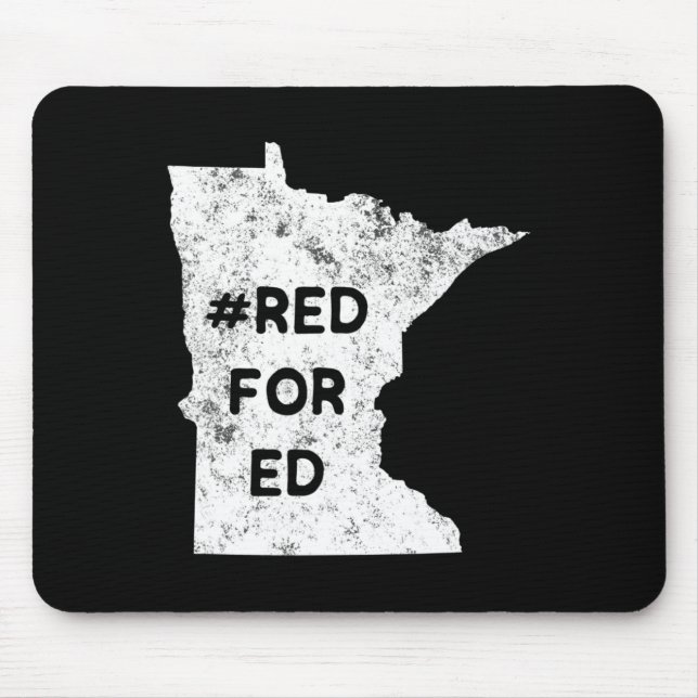 Mousepad Vermelho Para Ed Minnesota Professor Educação Públ (Frente)