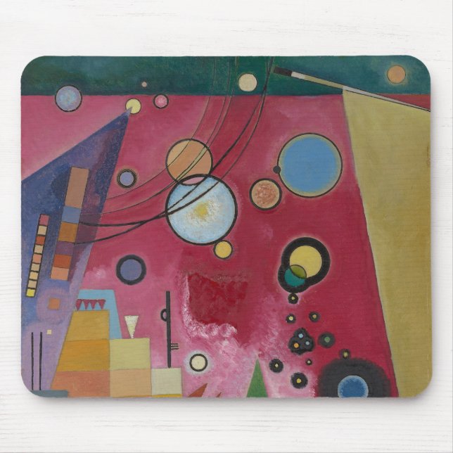 Mousepad Vermelho Pesado de Wassily Kandinsky (Frente)