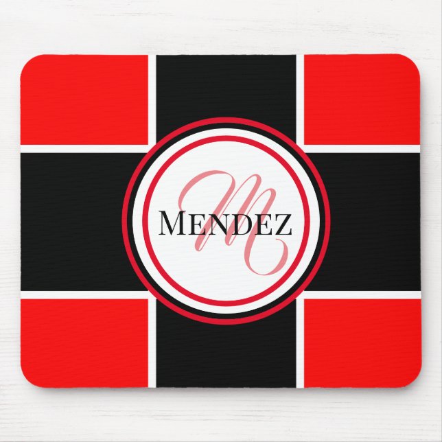 Mousepad vermelho / preto do computador (Frente)