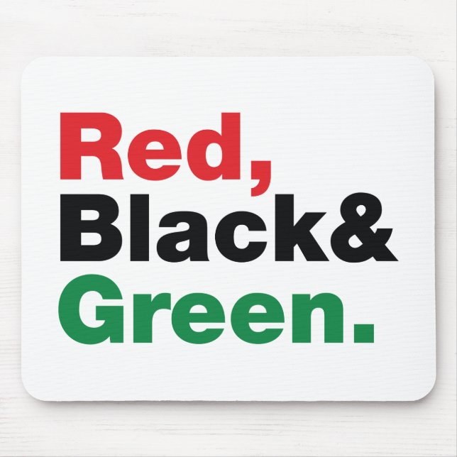 Mousepad Vermelho, Preto e Verde. (Frente)
