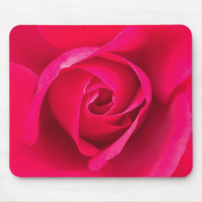 Mousepad Vermelho Romântico Rosa Rosa v2 (Frente)