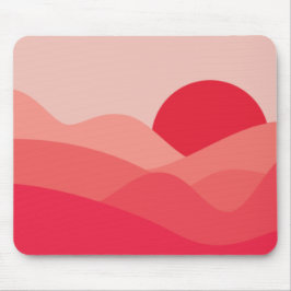 Mousepad Vermelho Rosa solar minimalista