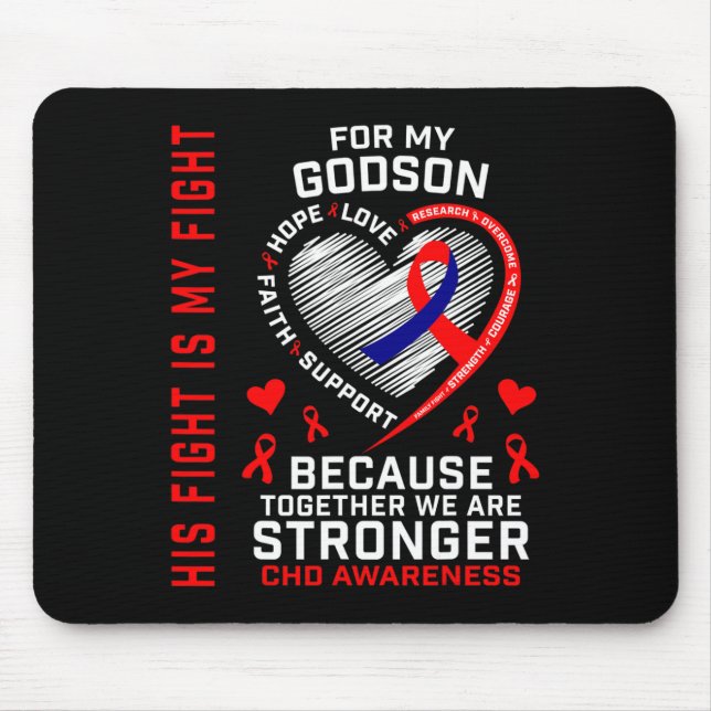 Mousepad Vermelho Sua Luta É Minha Luta Contra Deus Chd Sen (Frente)