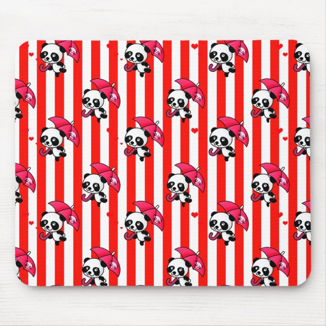 Mousepad Vermelho White Stripes Cugado (Frente)