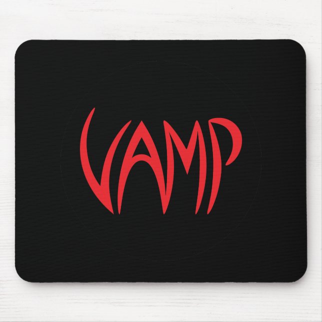 Mousepad Versão do Texto Vamp (Preto/Vermelho) (Frente)