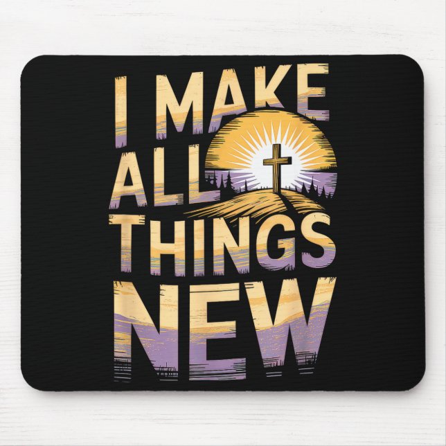 Mousepad Versículo Bíblico Fé Cristã Cristianismo Igreja Je (Frente)