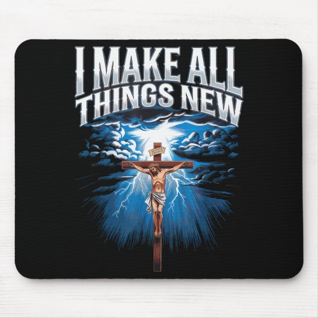 Mousepad Versículo Bíblico Fé Cristã Cristianismo Igreja Je (Frente)