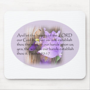 Mousepad Verso da bíblia do 90:17 KJV do salmo