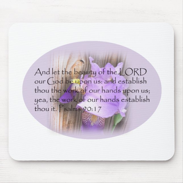 Mousepad Verso da Bíblia Psalm 90:17 KJV (Frente)
