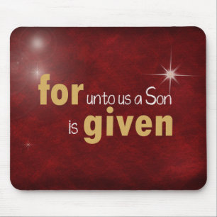 Mousepad Verso do Natal no vermelho