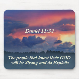 Mousepad Verso inspirado da bíblia do 11:32 de Daniel