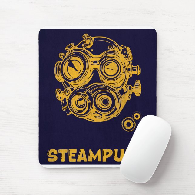 Mousepad Vertical Arte Steampunk Vintage V2 (Com mouse)