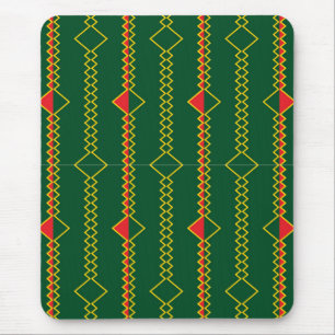 Mousepad Vertical Zigzag Lines Green Digital Paper