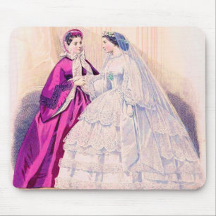 Mousepad Vestido de moda francês de 1861