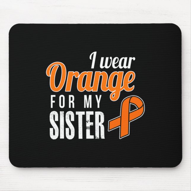 Mousepad Vestir Laranja Para A Consciência Da Leucemia Da M (Frente)