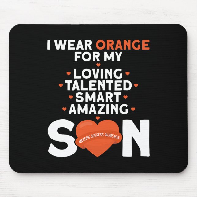 Mousepad Vestir Laranja Para O Meu Filho Com Awarenes De Es (Frente)