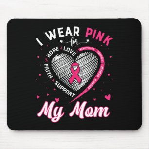 Mousepad Vestir Rosa Para Minha Mãe Cancer Rosa De Consciên