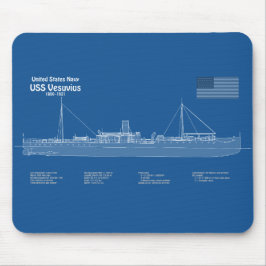 Mousepad Vesúvio USS - ABD Planos de Impressão de Plano de 