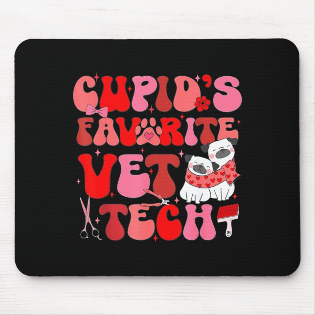 Mousepad Vet Tech Valentines Day Veterinary Vet Student Vet (Frente)