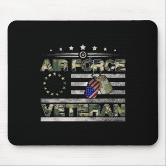 Mousepad Veterano da Força Aérea Americana Camisa Americana