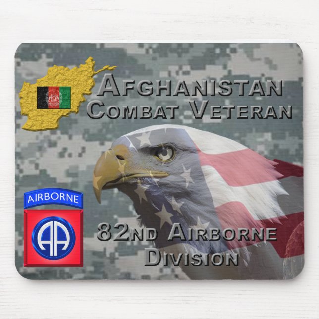 Mousepad “Veterano de Combate no Afeganistão” - 82ª Divisão (Frente)