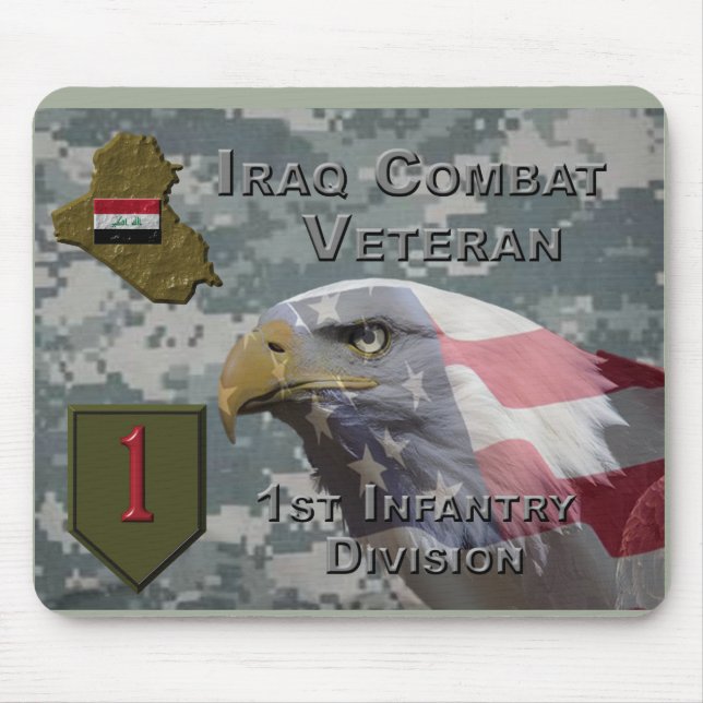 Mousepad Veterano de combate no Iraque da 1ª Divisão de Inf (Frente)