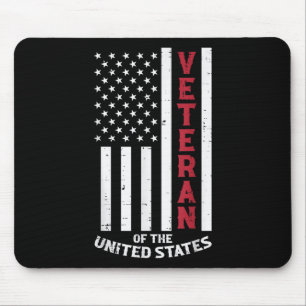 Mousepad Veterano Do Memorial Da Bandeira Dos Estados Unido