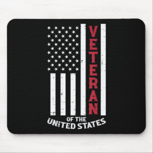 Mousepad Veterano Do Memorial Do Bandeira Dos Estados Unido