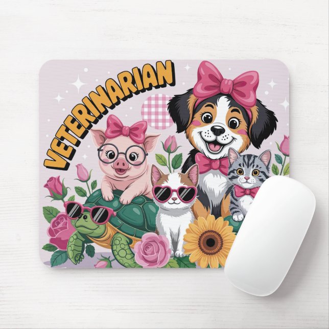 Mousepad Veterinário Bonito (Com mouse)