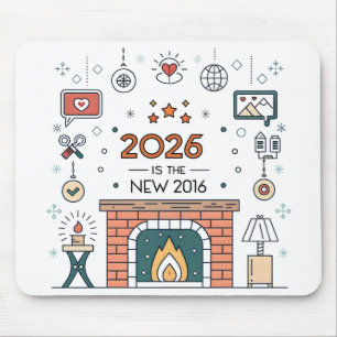 Mousepad Vetor de Cultura Aconchegante 2026 é o Novo 2016