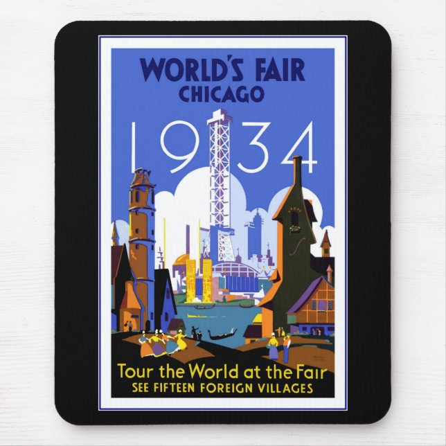 Mousepad Viagem Antiga Chicago 1934 (Frente)