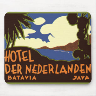Mousepad Viagem Antiga Jacarta Indonésia Hotel Nederlanden