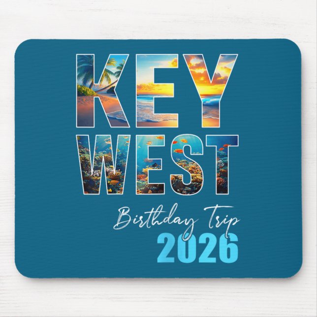 Mousepad Viagem de aniversário para Key West (Frente)