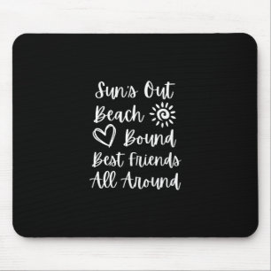 Mousepad Viagem de Cruzeiro de Meninas Férias Sóis Fora Lim