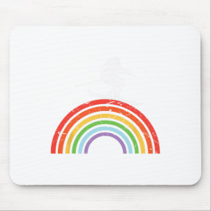 Mousepad Viagem de Esqui Esqui Arco-íris