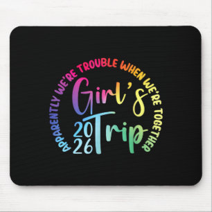 Mousepad Viagem de meninas 2026 férias coloridas combinando