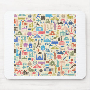 Mousepad viagem do mundo
