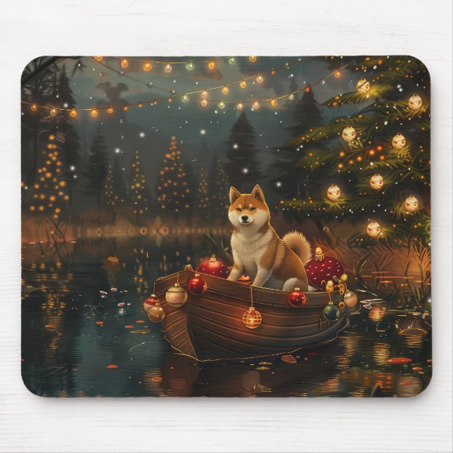 Mousepad Viagem Festiva de Natal de Akita (Frente)