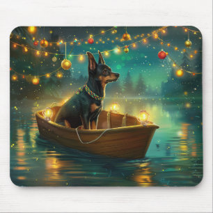 Mousepad Viagem Festiva de Natal do Kelpie Australiano