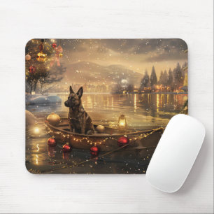 Mousepad Viagem Festiva de Natal do Malinoi Belga