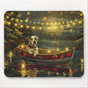 Mousepad Viagem Festiva de Natal do Staffordshire Americano
