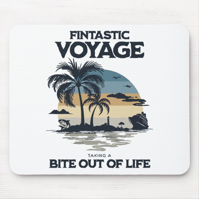 Mousepad Viagem Fintástica Dando uma Mordida na Vida (Frente)