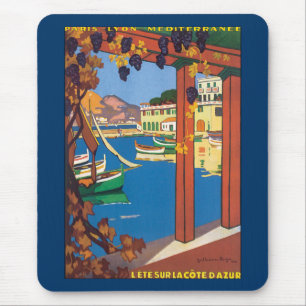 Mousepad Viagens Antigas, Riviera Francesa Mar Mediterrâneo